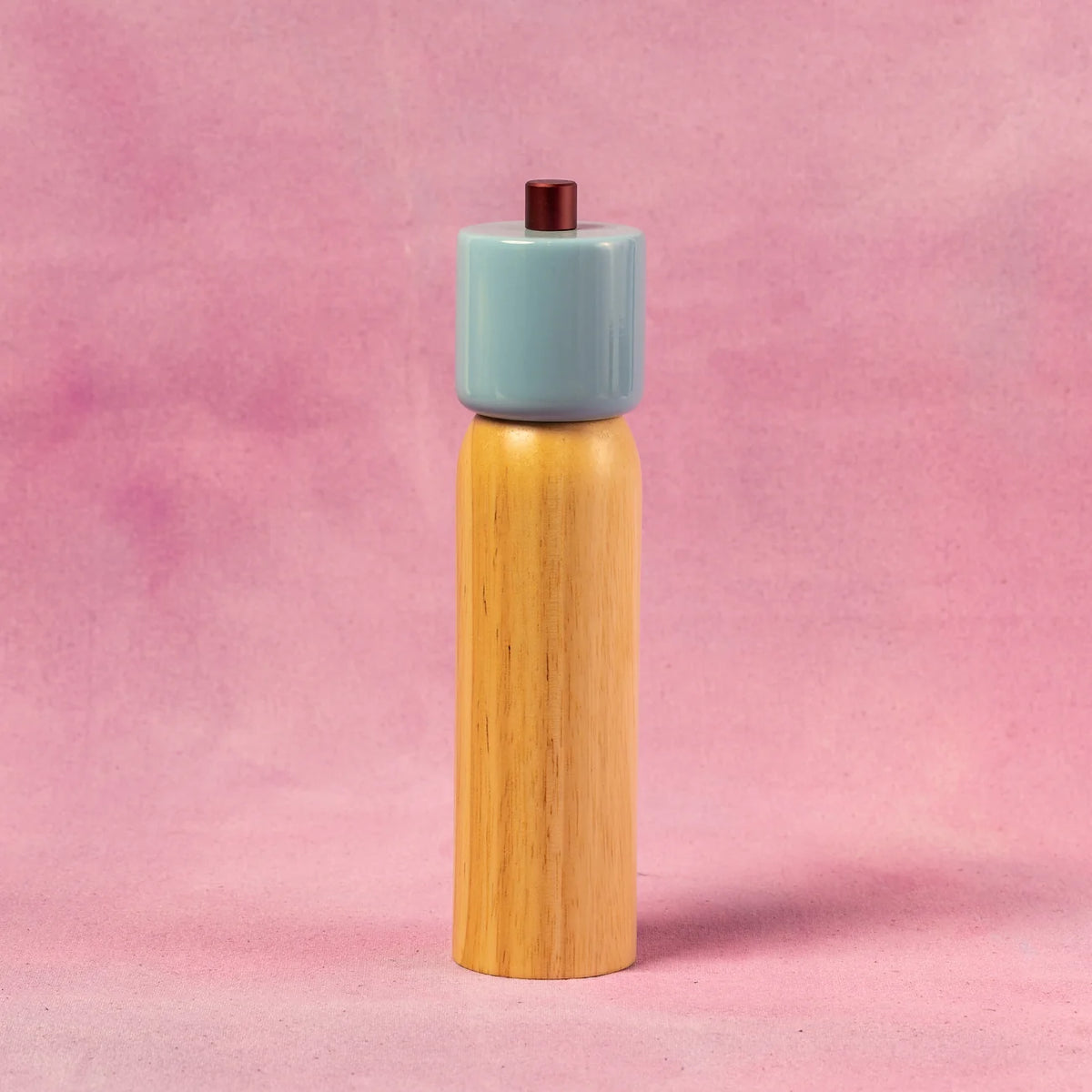 Large Salt/Pepper Grinder - Light Blue/Burgundy