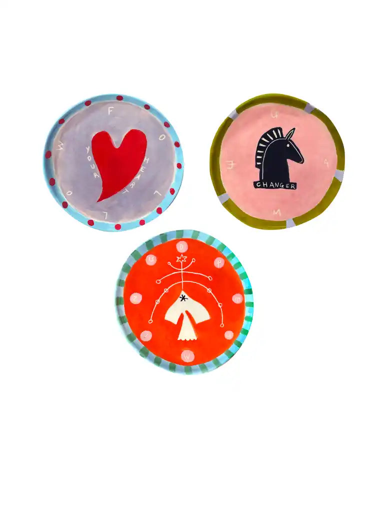 Set Of 3 Jewellery Plates - Follow Your Heart