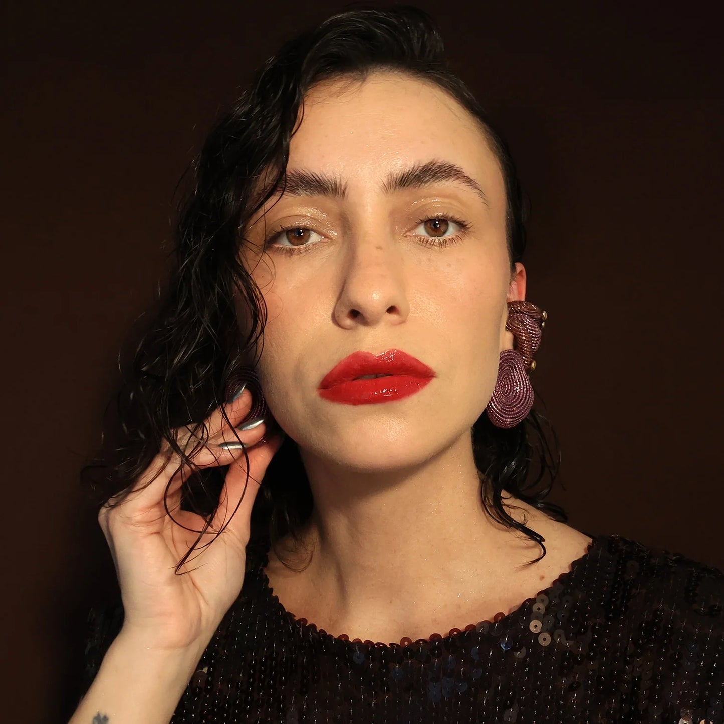 Nulli (finger print) Earrings