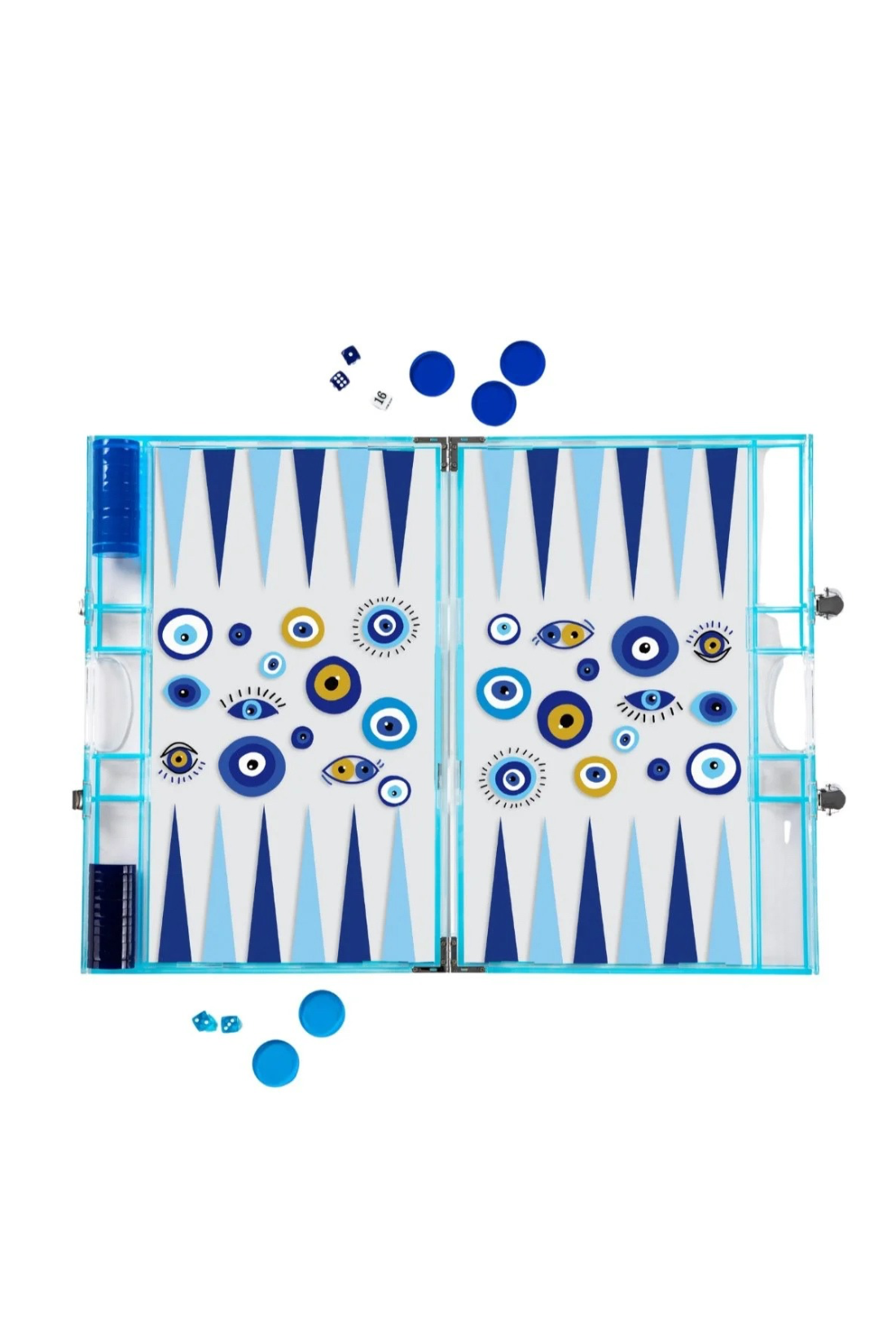 Blue Evil Eye Backgamoon