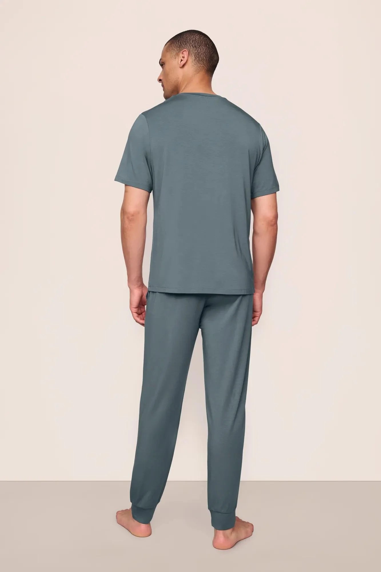 Henry S/SLV Pant PJ Set Stone Blue