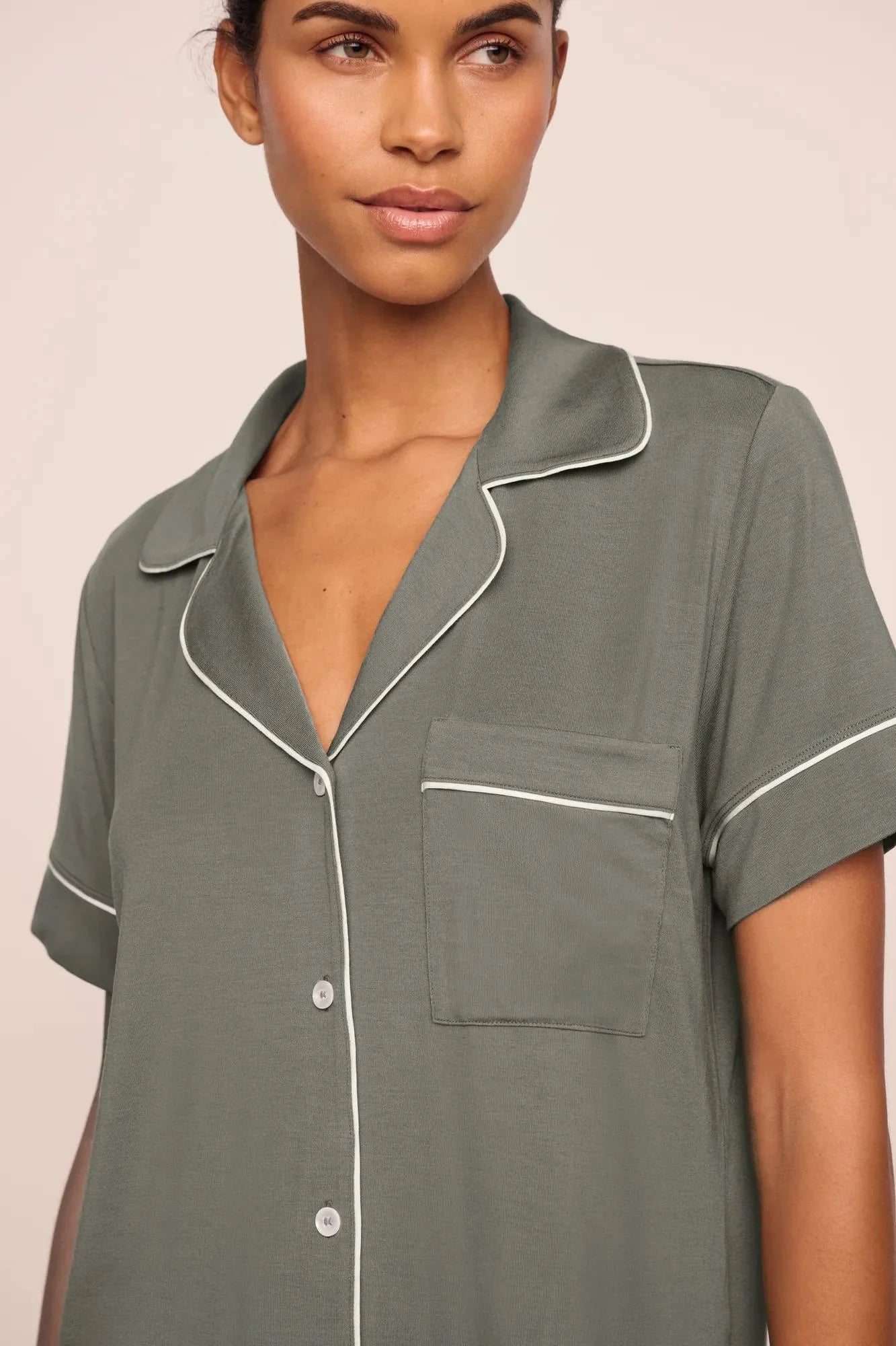 Gisele Relaxed Short PJ Set Smokey Olive