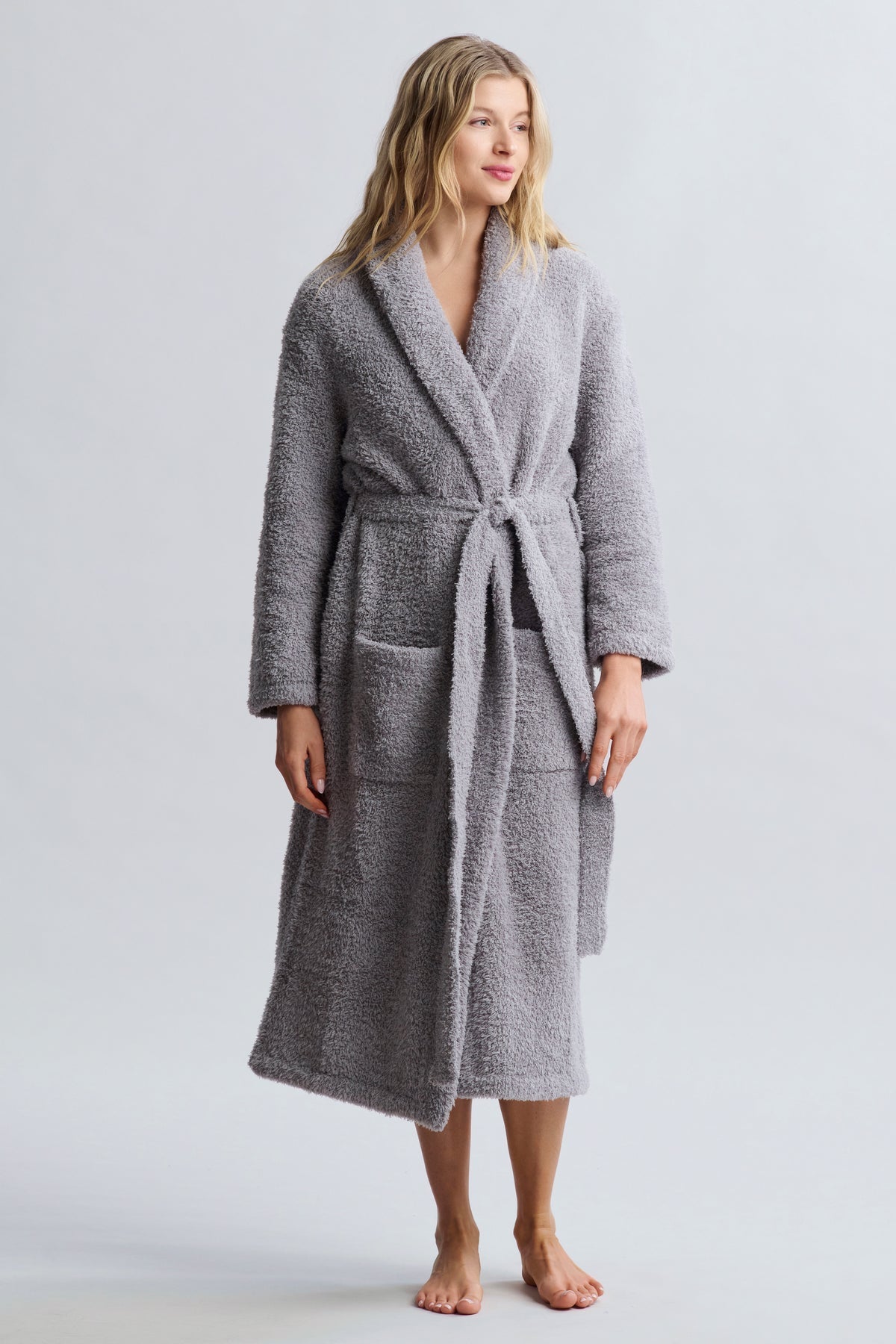 CozyChic Adult Robe - Dove grey