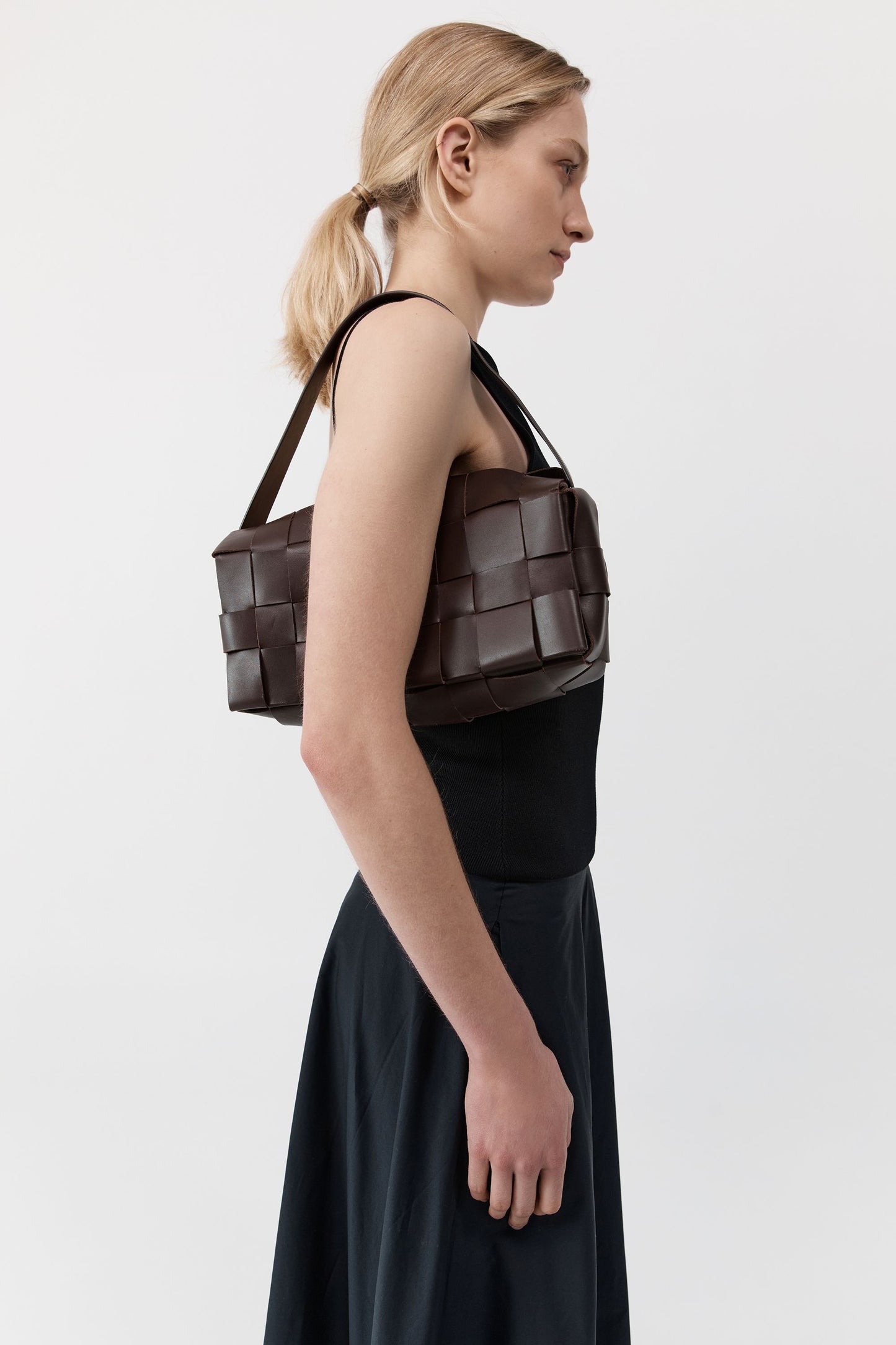 Woven Envelope Slim Tote