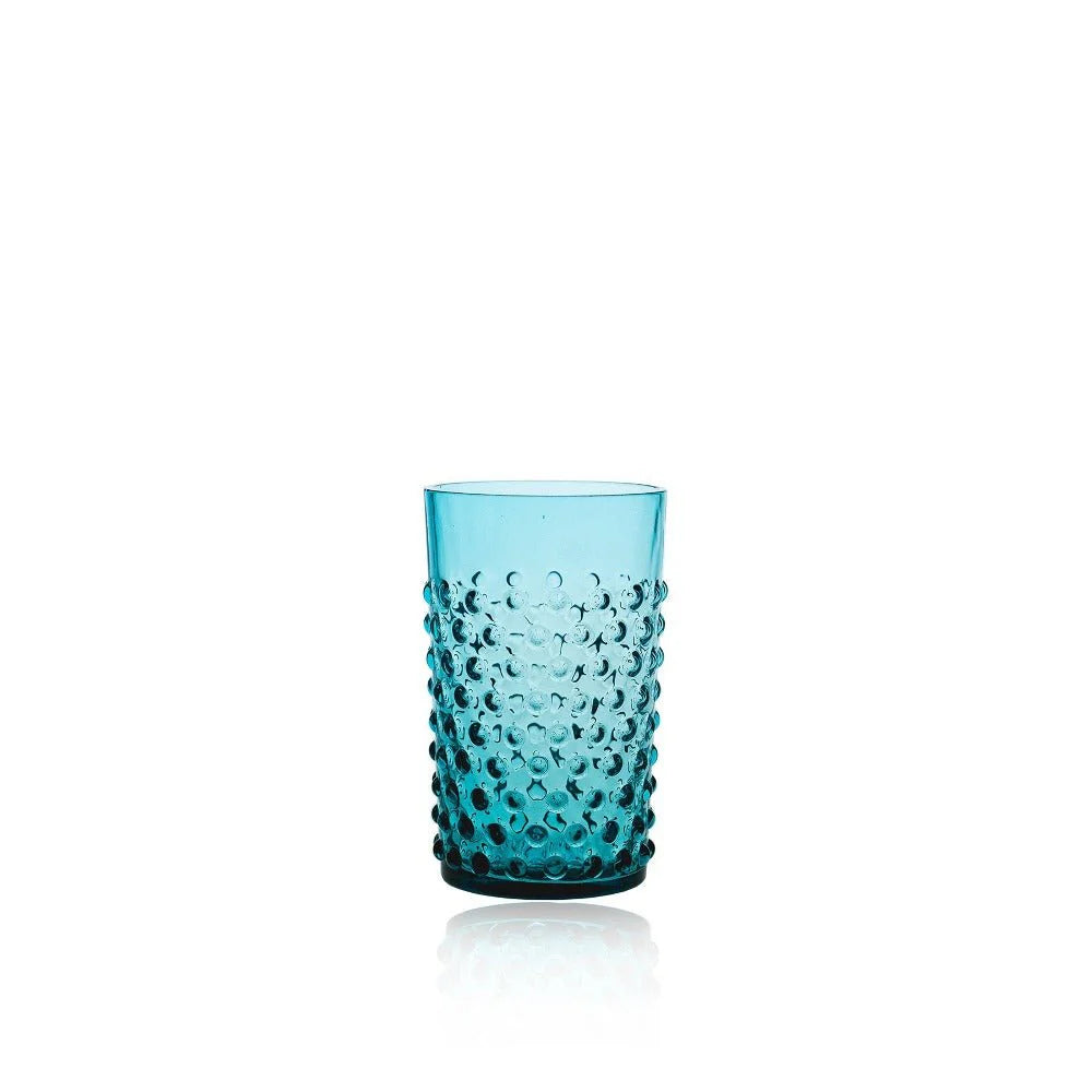 AQUAMARINE HOBNAIL TUMBLERS (Set of 6)