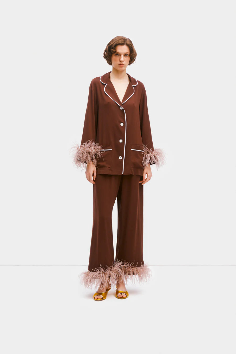 Party Pajamas Set with Detachable Feathers