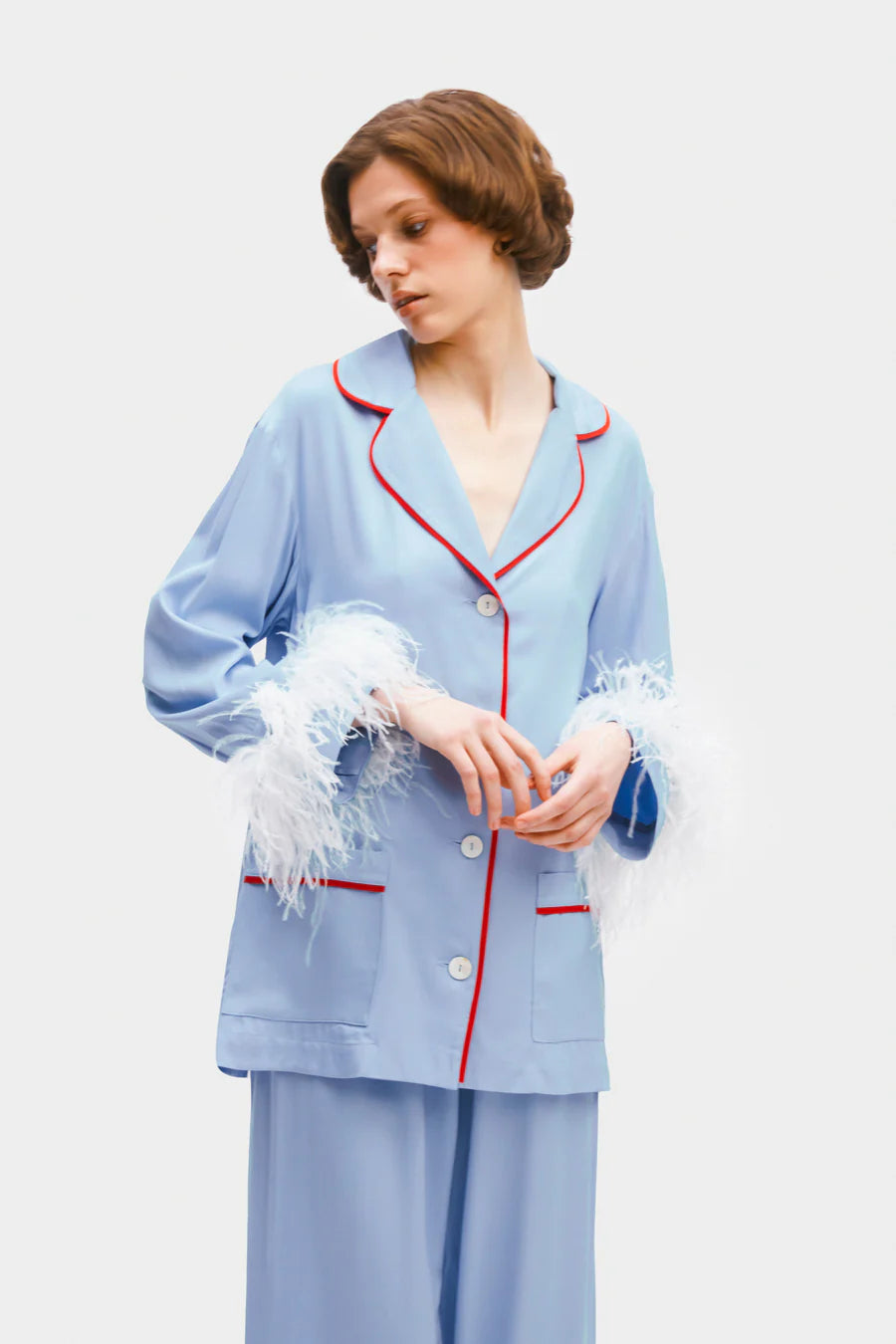 Party Pajamas Set with Detachable Feathers