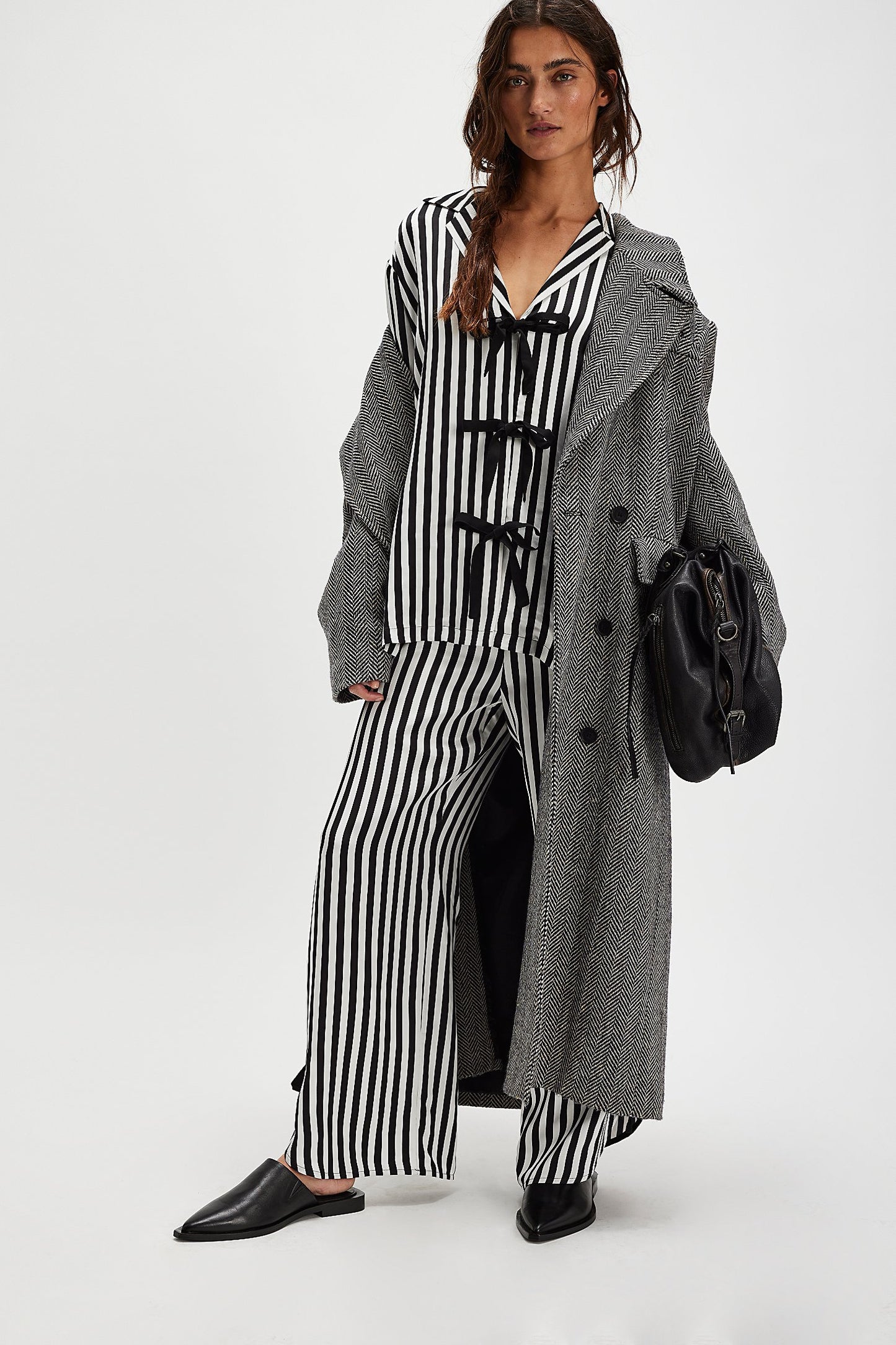 Phoenix Striped Set with Bow Details