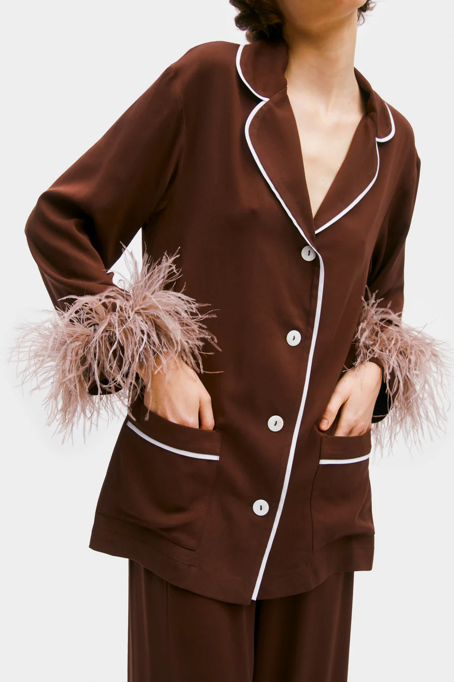 Party Pajamas Set with Detachable Feathers