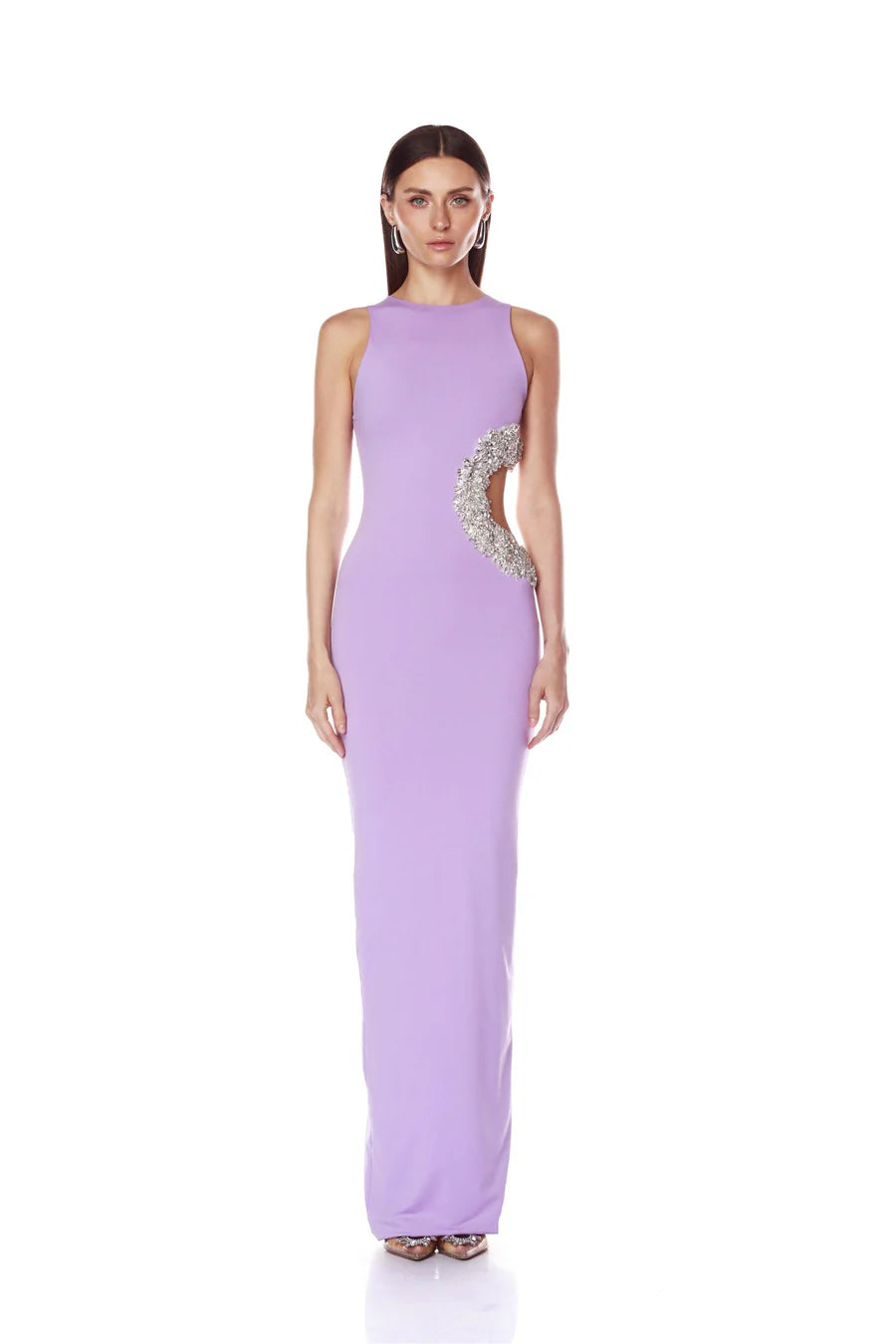 Camila Rhinestone Cutout Maxi Dress