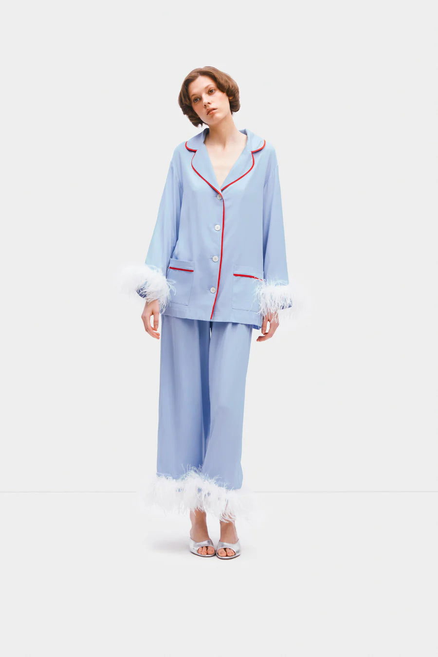 Party Pajamas Set with Detachable Feathers