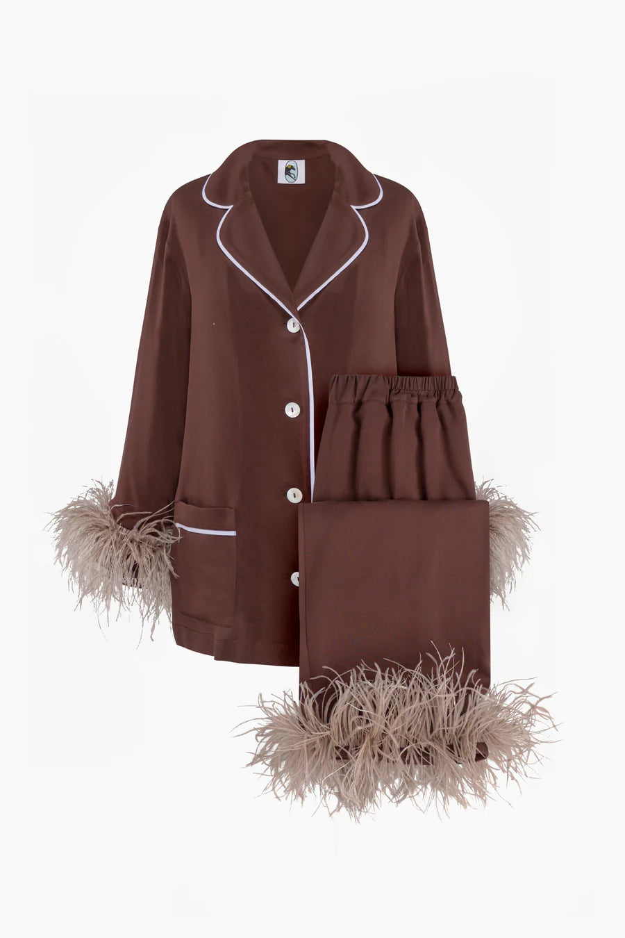 Party Pajamas Set with Detachable Feathers