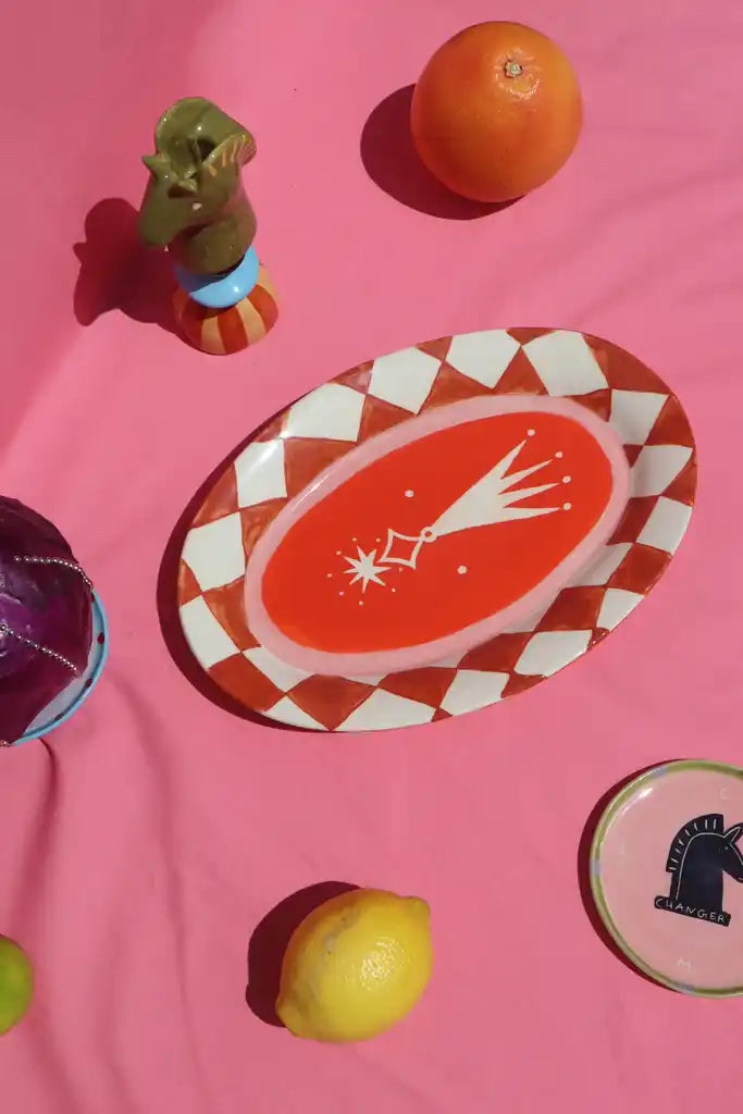 Large Oval Plate - Cosmic Wander