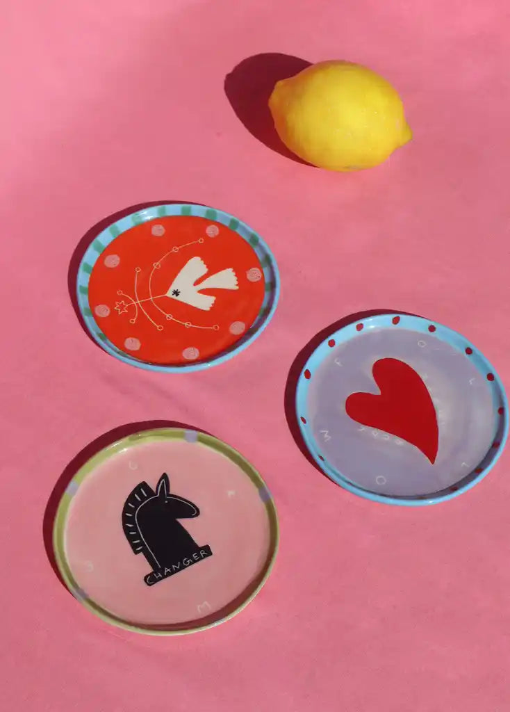 Set Of 3 Jewellery Plates - Follow Your Heart