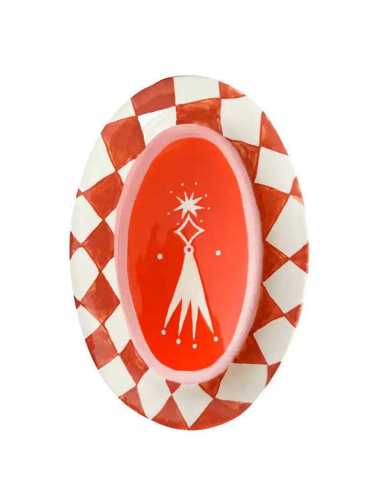Large Oval Plate - Cosmic Wander