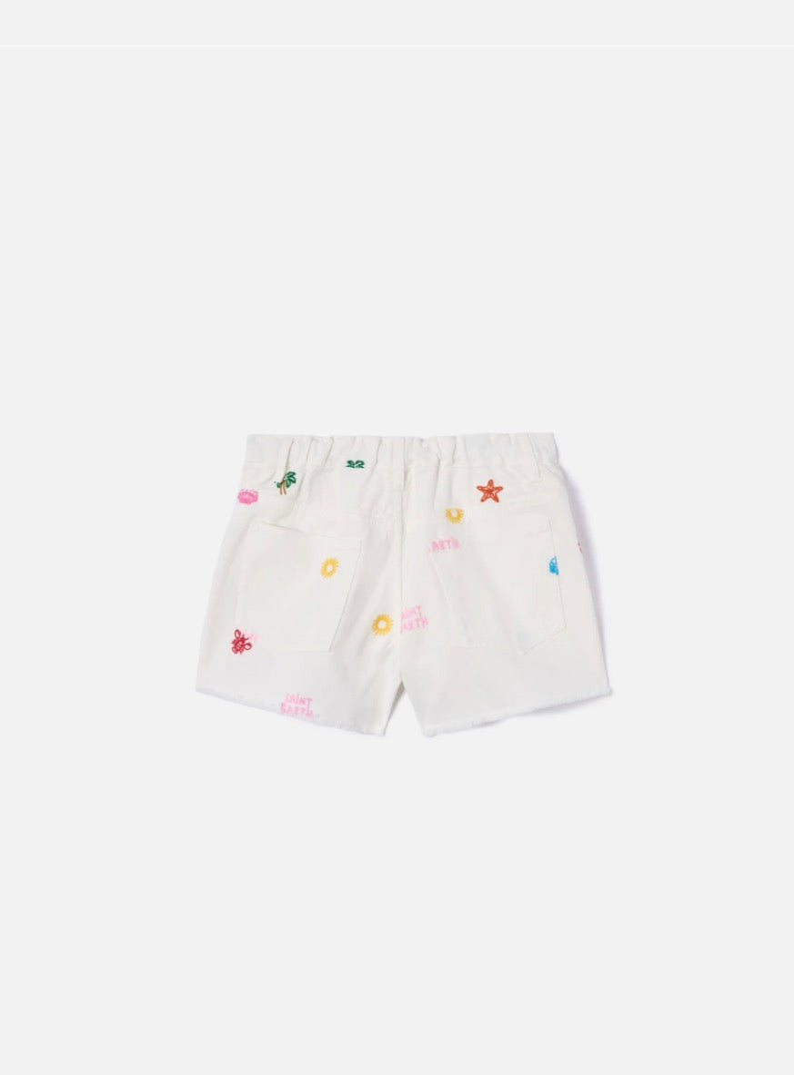 Allover Sea Denim Shorts
