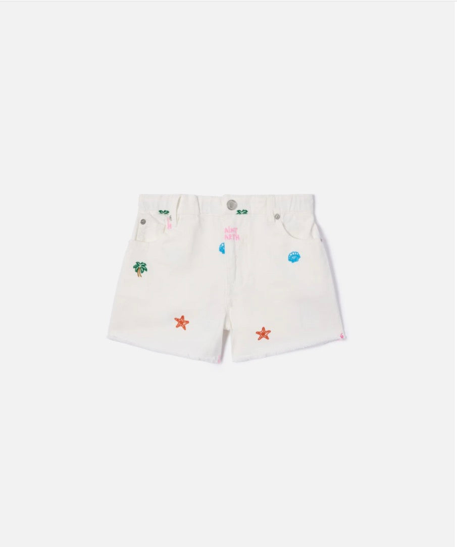 Allover Sea Denim Shorts