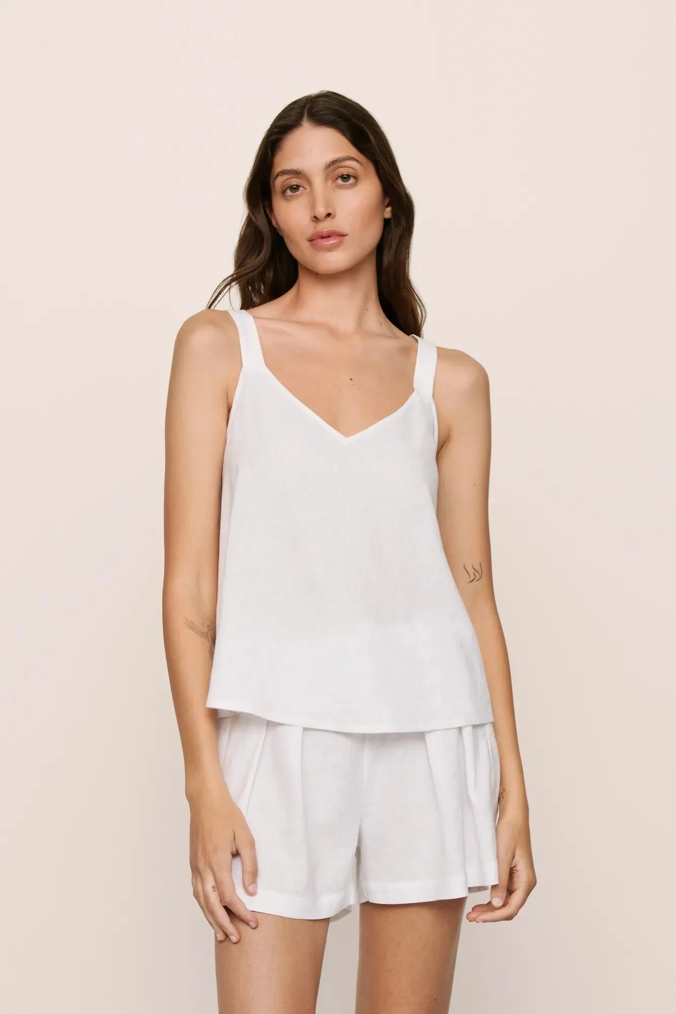 Linen Relaxed Short Off-White