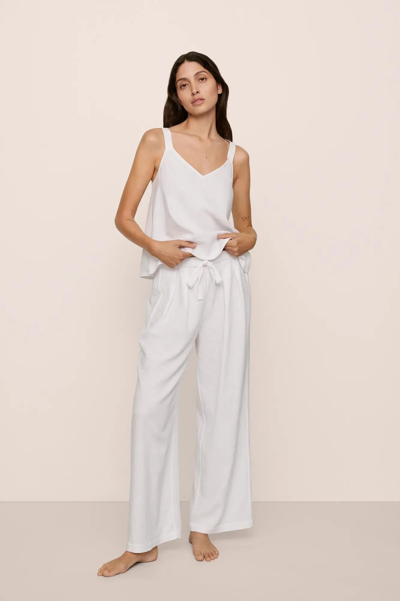 Linen Relaxed Pant Off-White