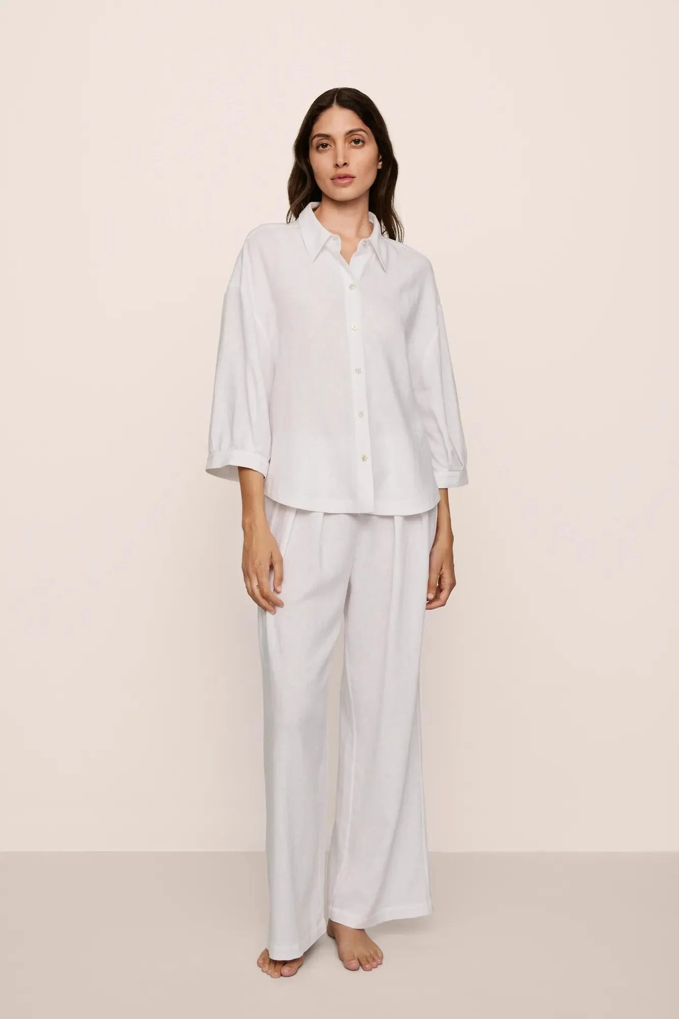 Linen Relaxed Pant Off-White