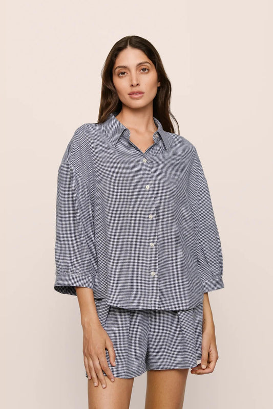 Linen Gingham Short Set