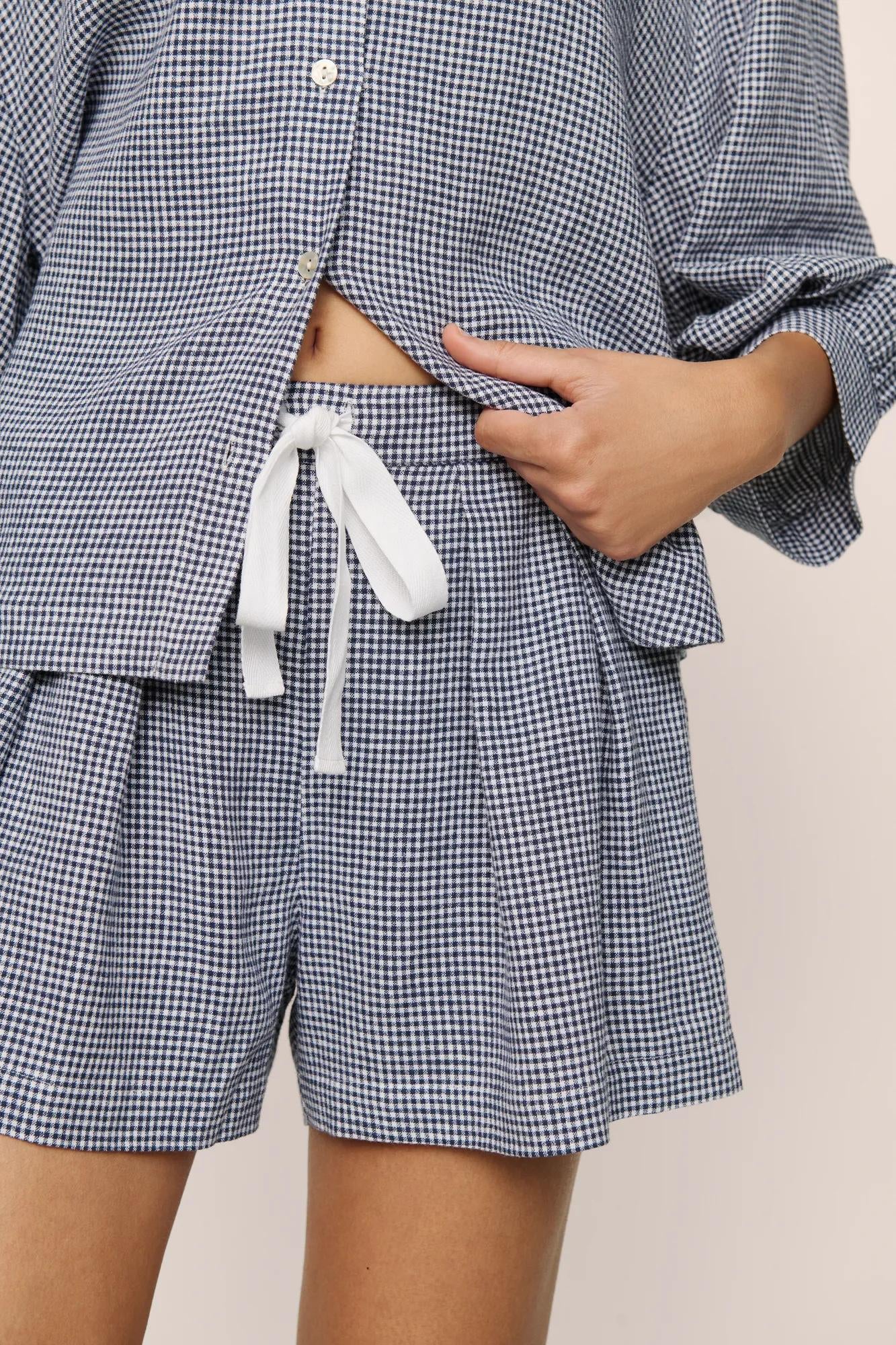 Linen Gingham Short Set