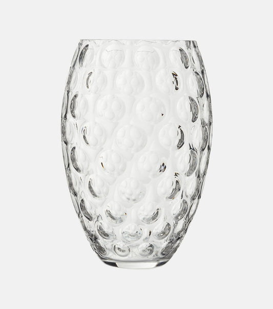 Clear Kugel Egg Vase