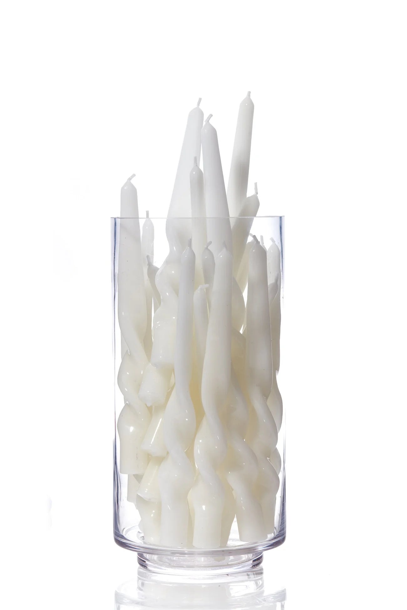 White Twisted Taper Candle