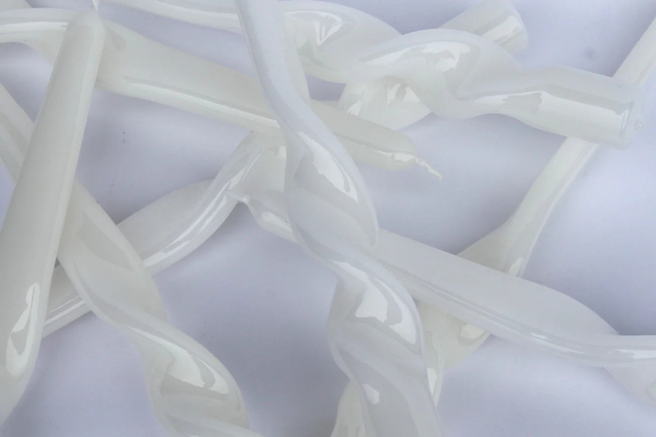 White Twisted Taper Candle