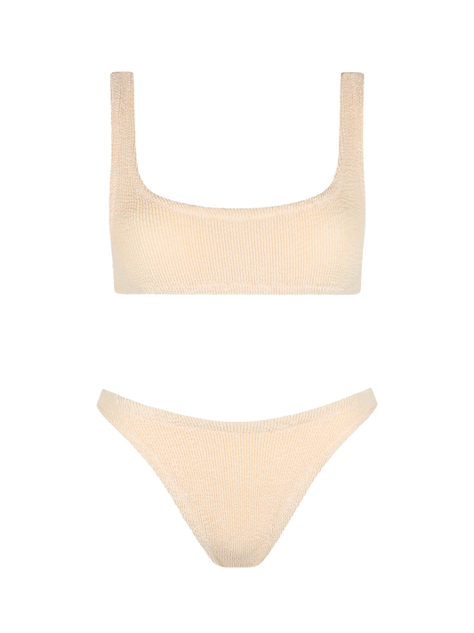 Crinkle 11 Cream Bikini S/M