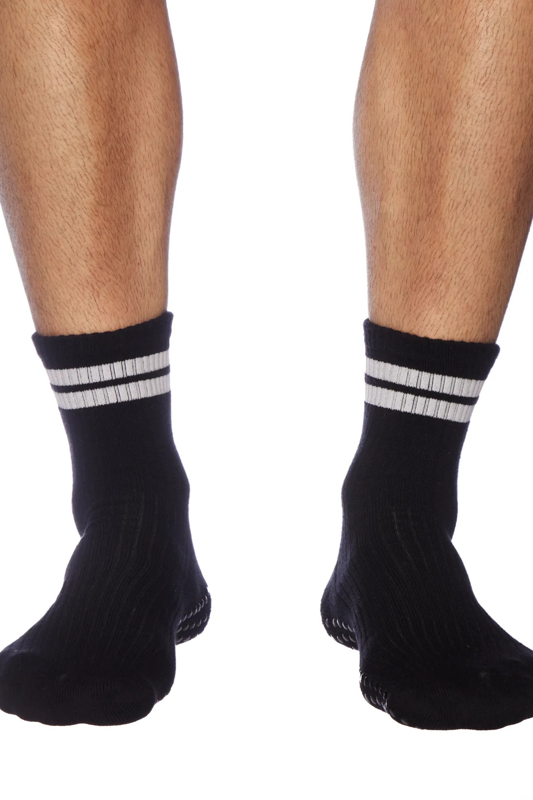Men's Black Crew Grip Socks