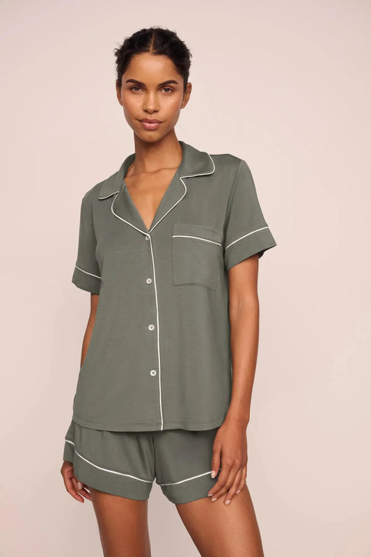 Gisele Relaxed Short PJ Set Smokey Olive