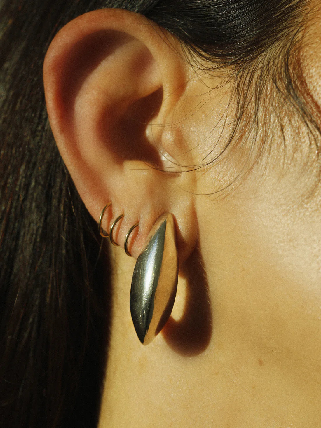 Crescent Hoop Earrings