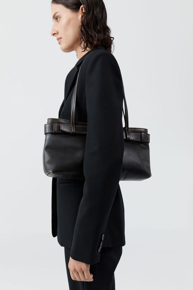 Brushed Belt Detailed Baguette