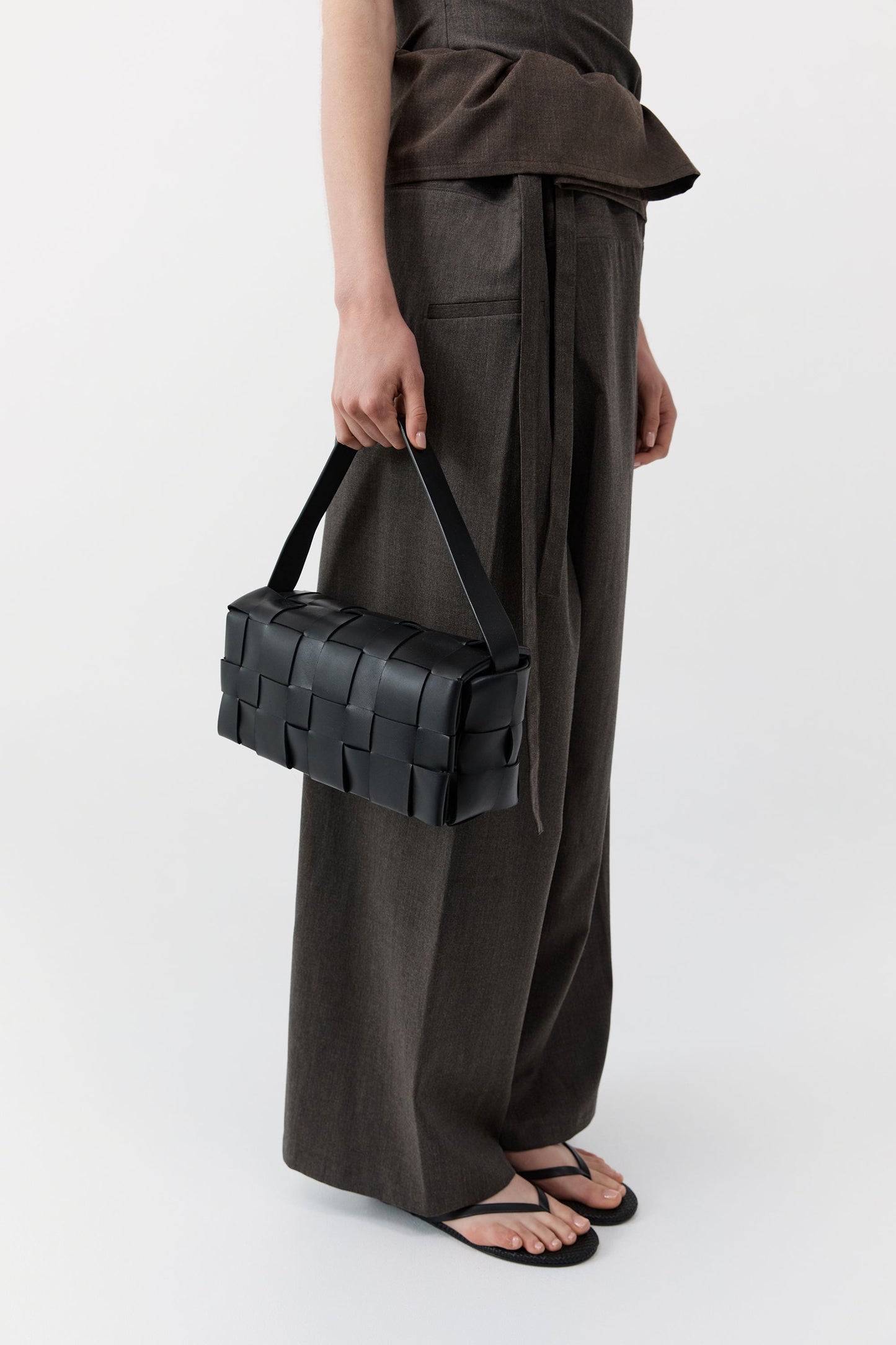 Woven Envelope Slim Tote