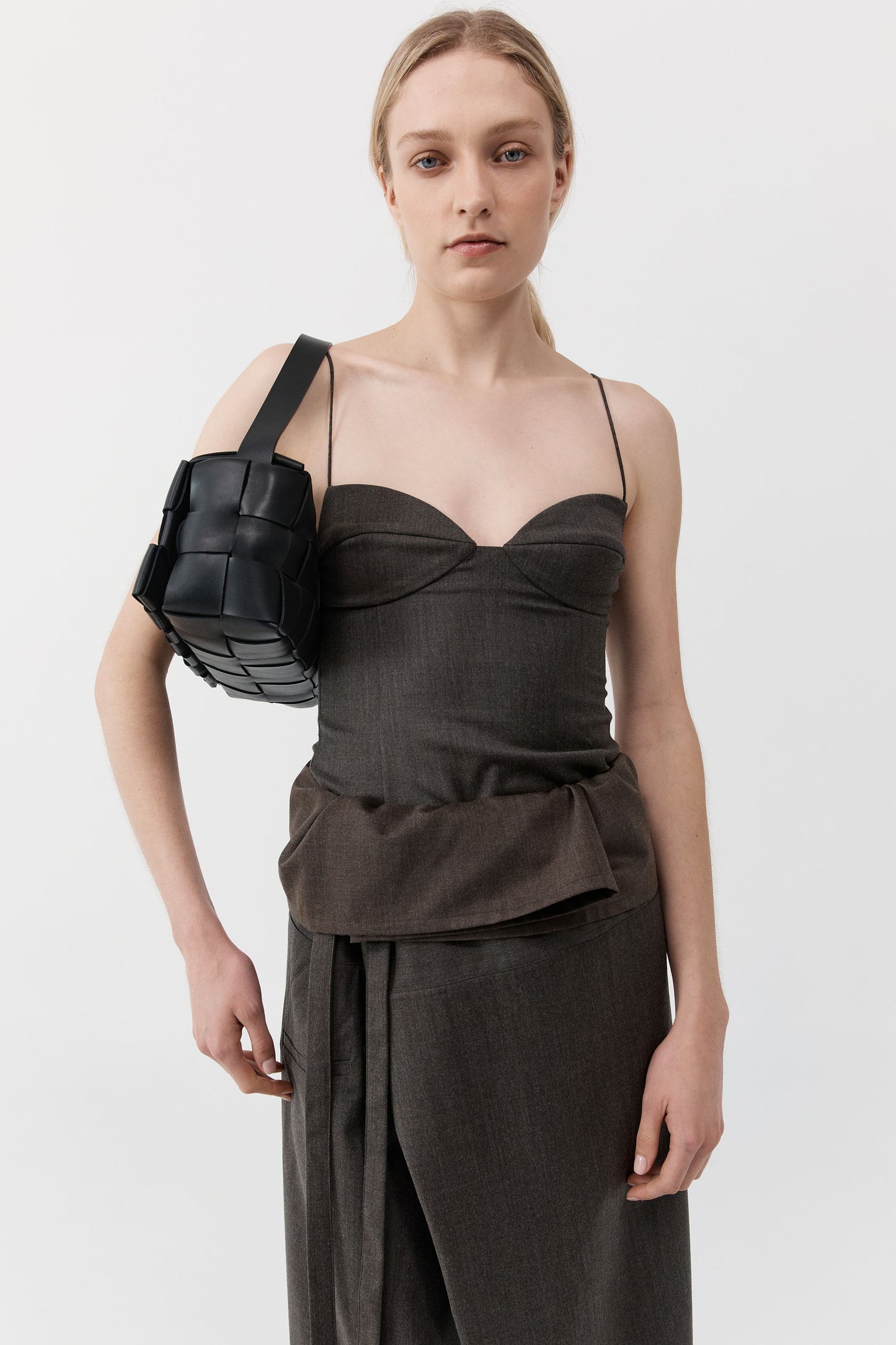 Woven Envelope Slim Tote