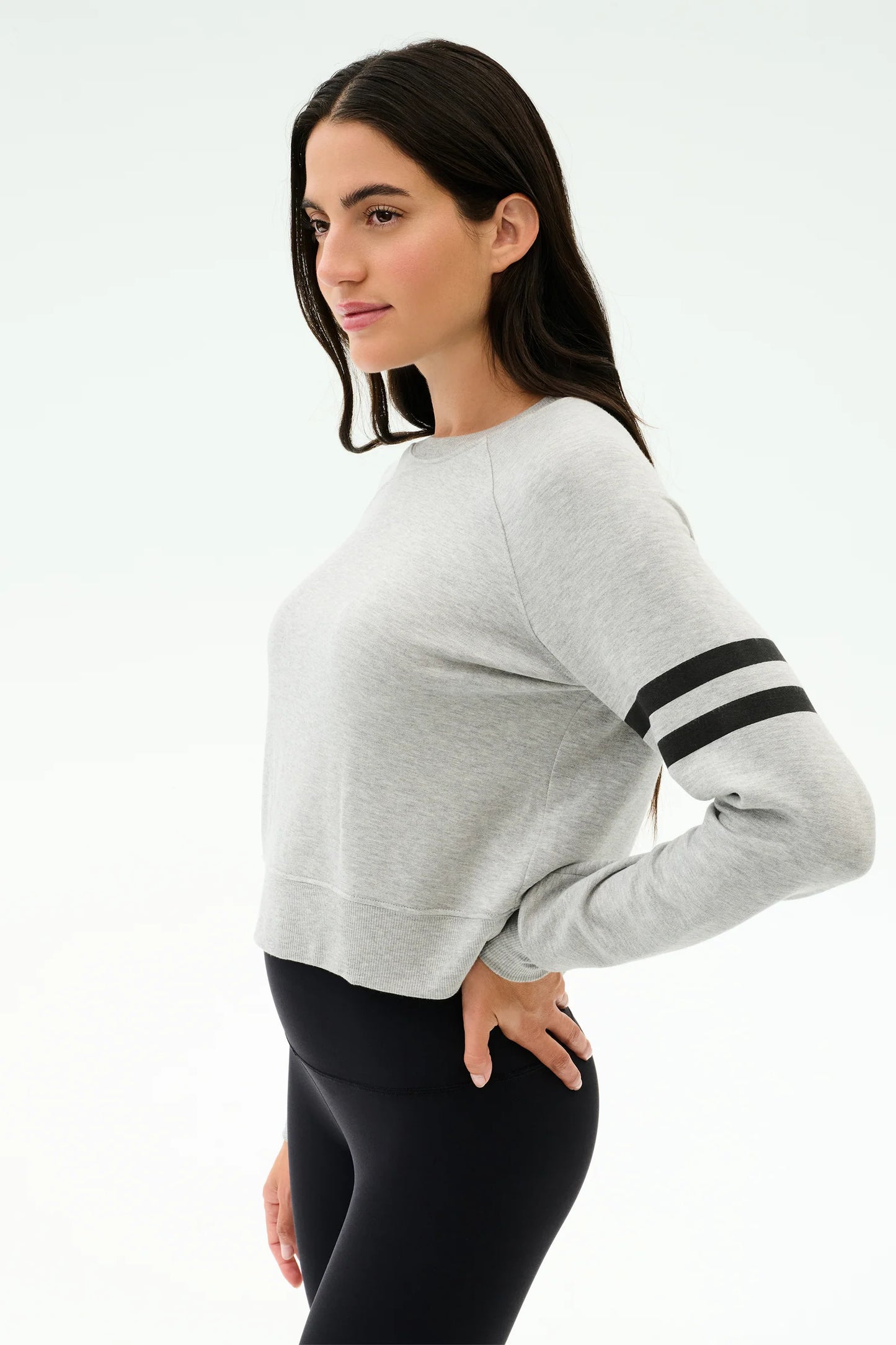 BROOKS STRIPE FLEECE SWEATSHIRT