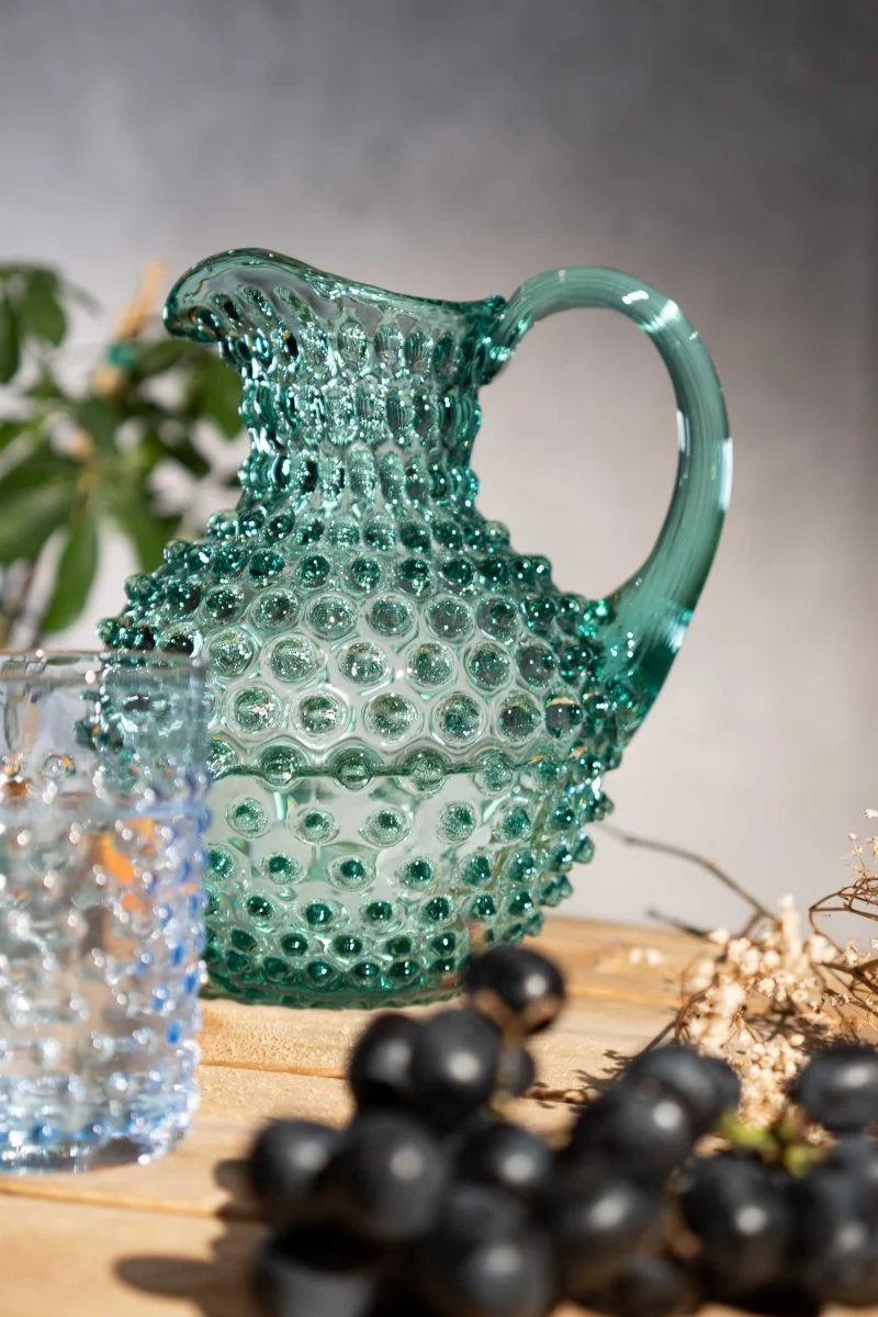Beryl Hobnail Large Jug 2L