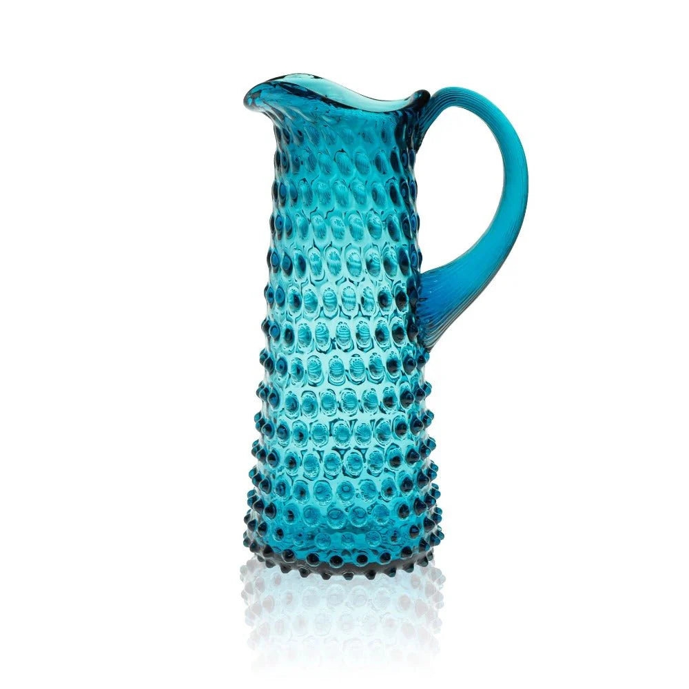 AQUAMARINE HOBNAIL PITCHER