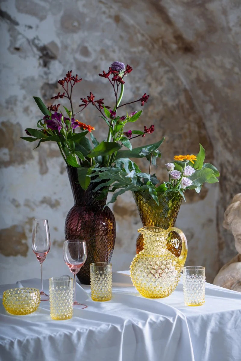 CITRINE HOBNAIL TUMBLERS (Set of 6)