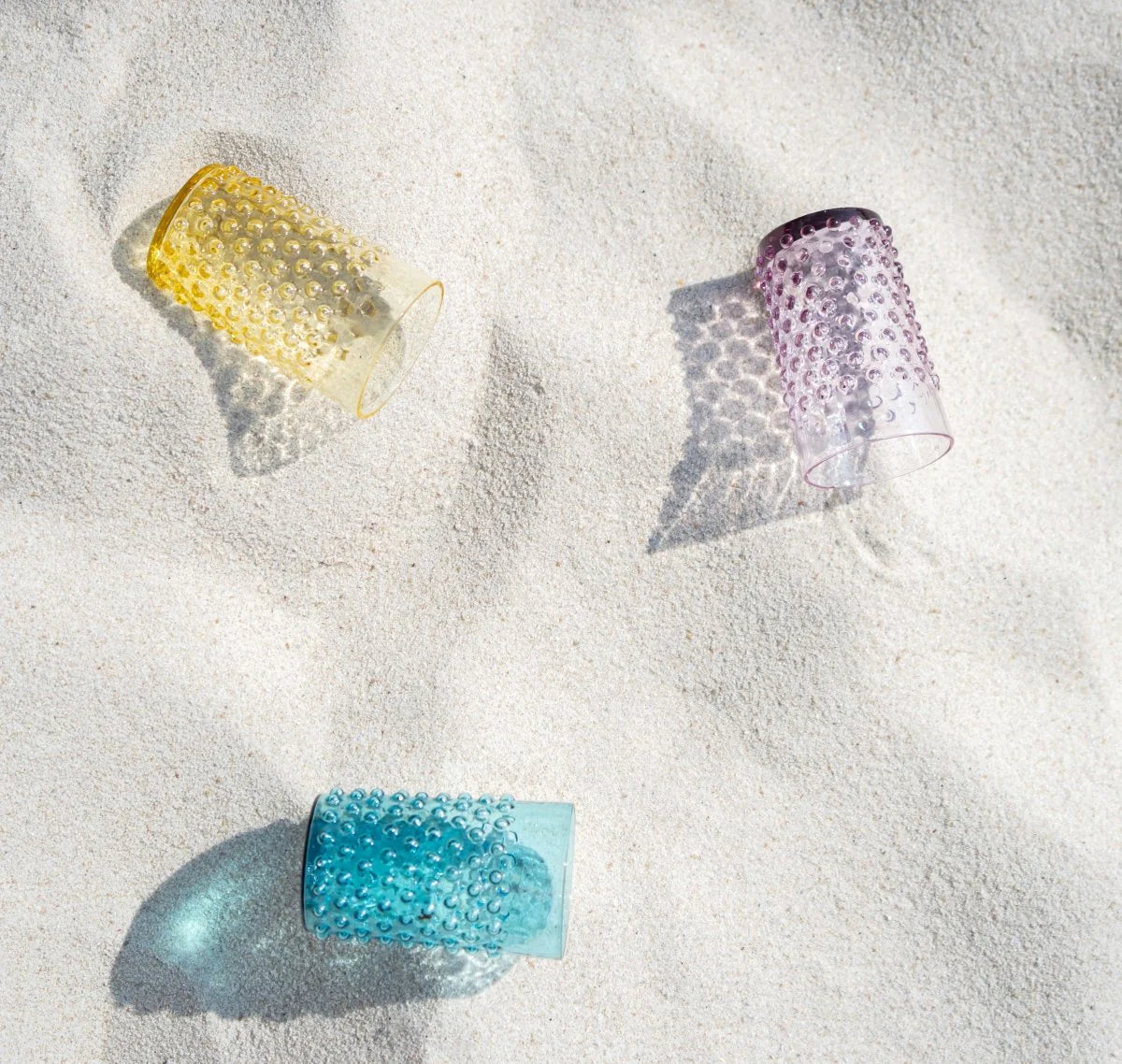 CITRINE HOBNAIL TUMBLERS (Set of 6)