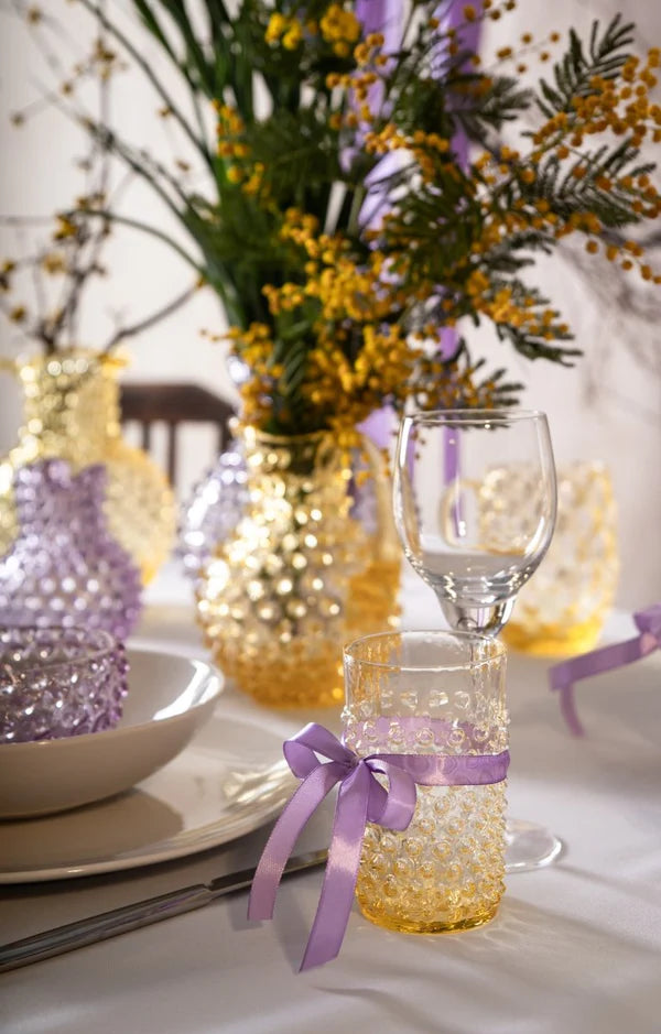 CITRINE HOBNAIL TUMBLERS (Set of 6)