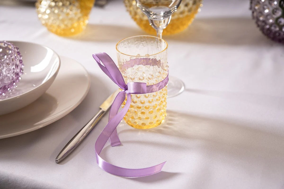 CITRINE HOBNAIL TUMBLERS (Set of 6)