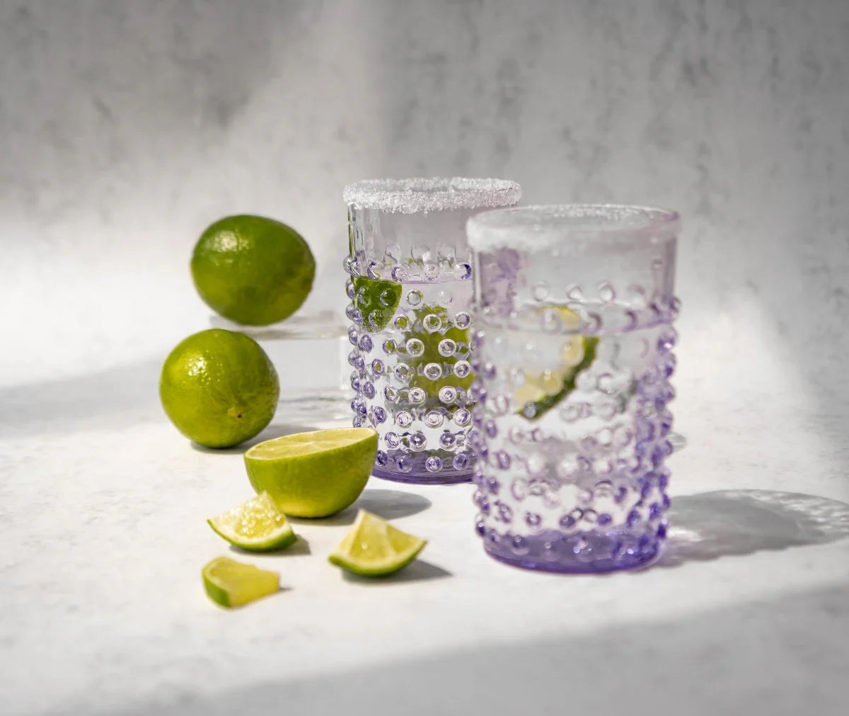 LAVENDER HOBNAIL TUMBLERS (Set of 6)