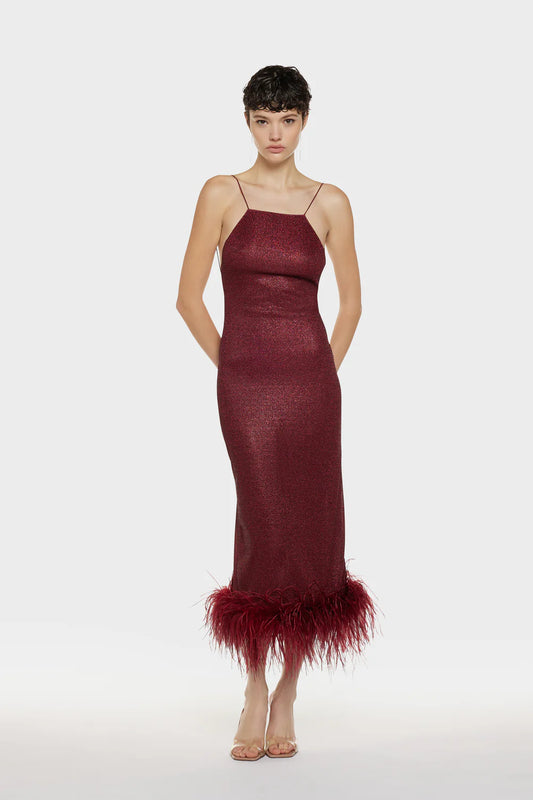 Lumière Plumage Long Dress