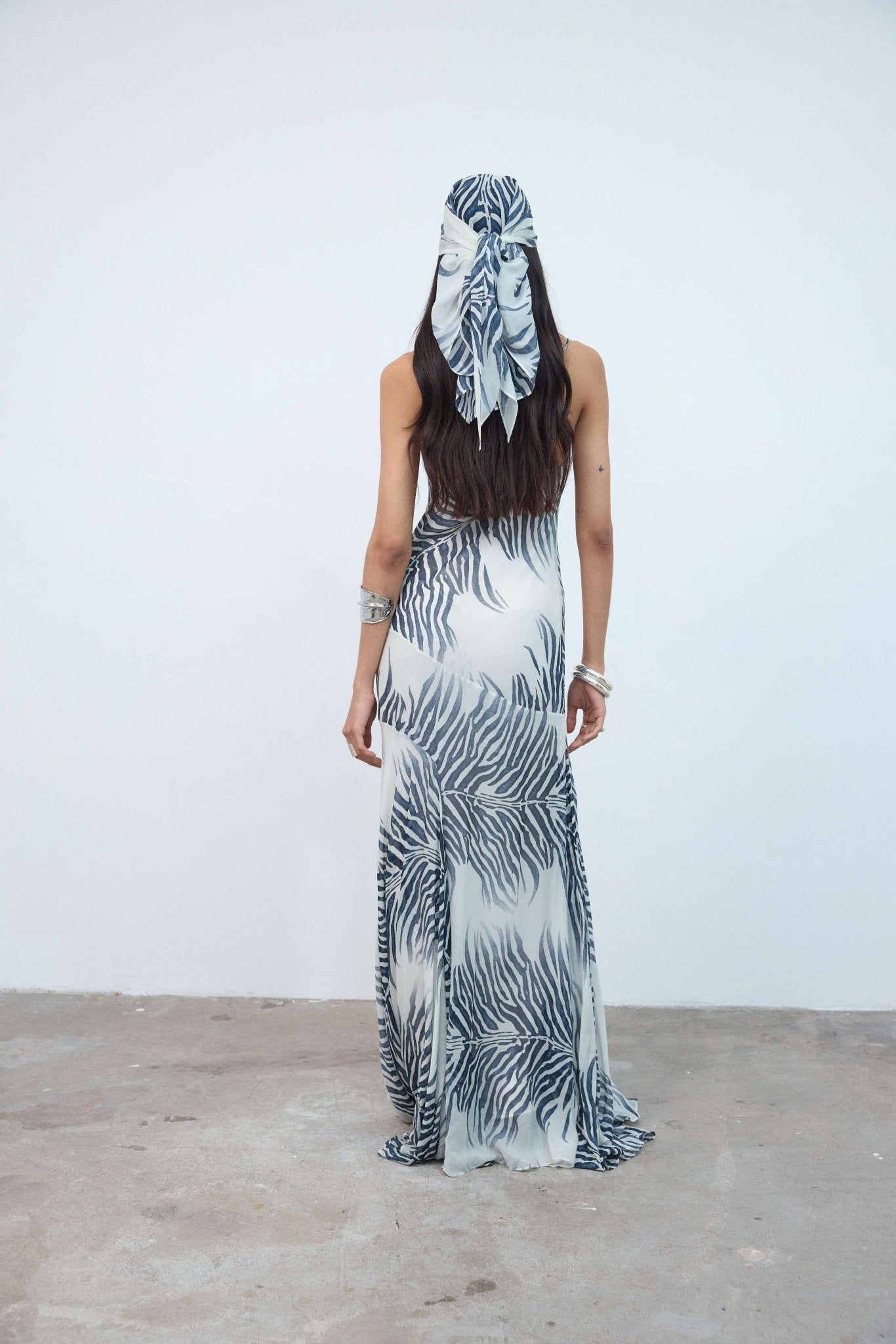 Attica Maxi Dress in Zebra Print Georgette
