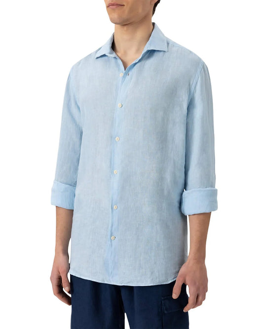 Classic Linen Shirt- Light Blue