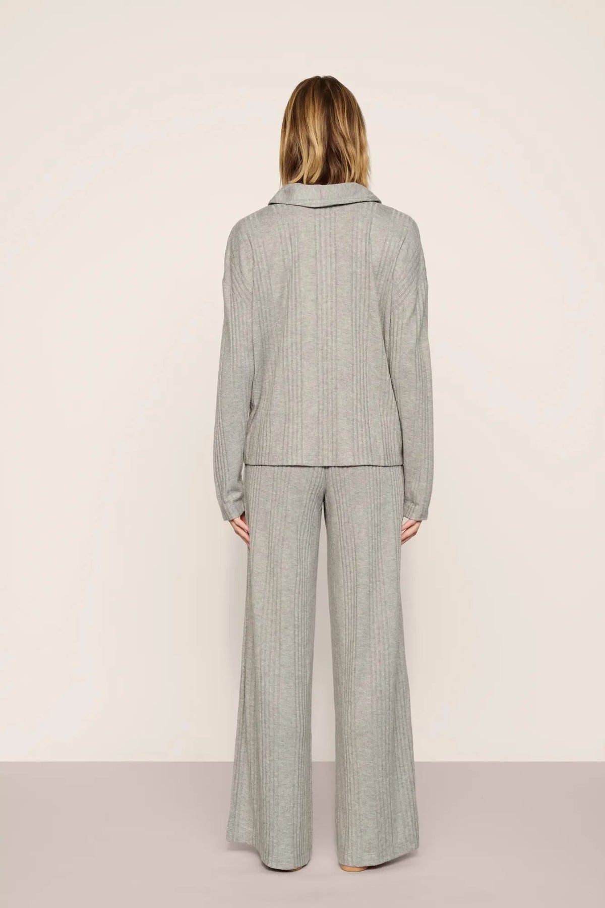Verigated Rib Wide Pant