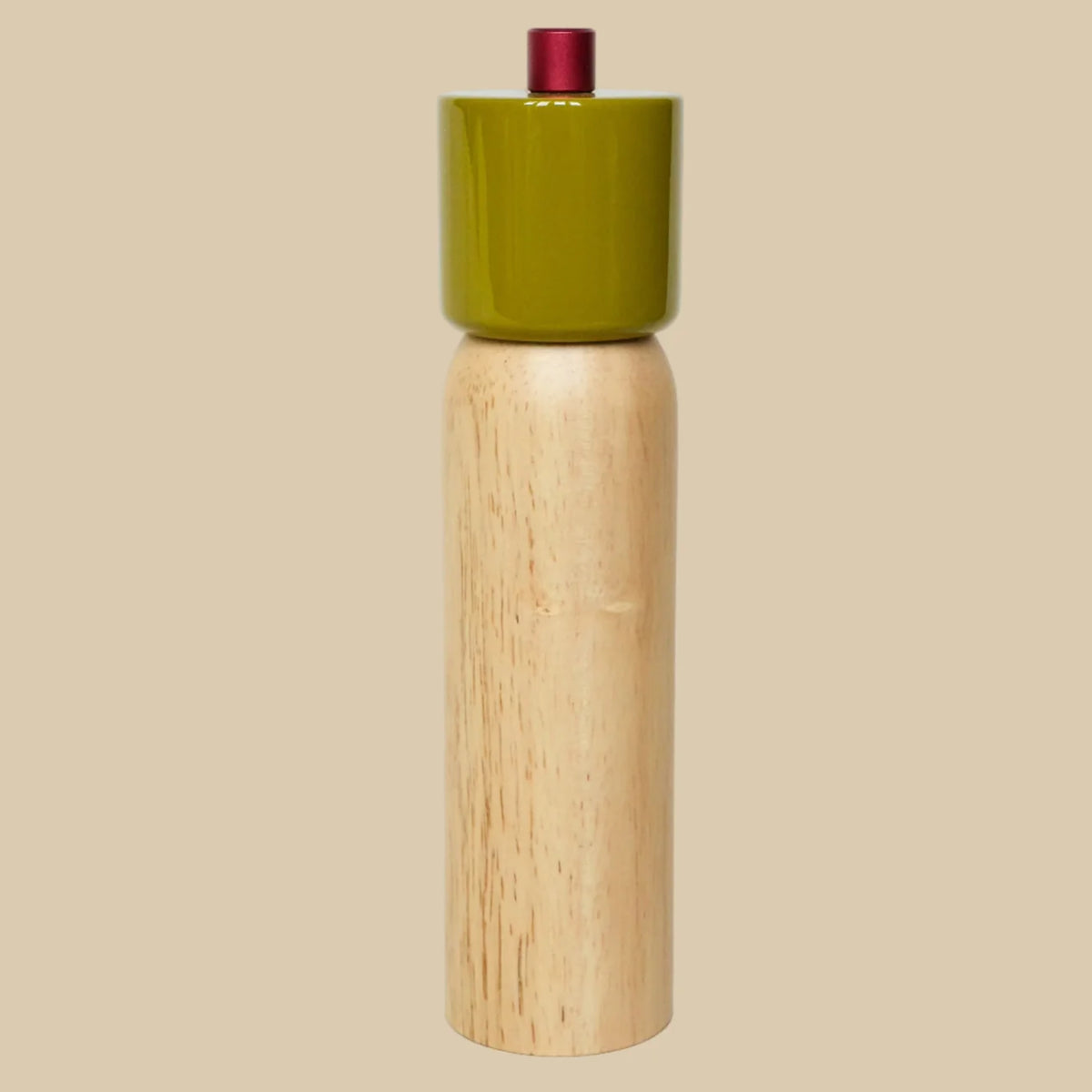 Large Salt/Pepper Grinder - Olive/Red
